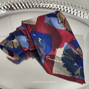 Vintage Necktie - Oscar De La Renta Studio - 57"x3¾" Made‎ In USA / 0087